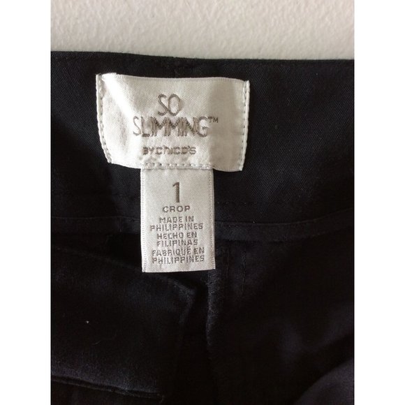 Chico’s, Size 1 (US 8), So Slimming Cropped Cuff Black Pants - Picture 7 of 8